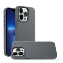 iPhone 13/14 Premium LIQUID Silicone with Metal Buttons and Camera Edges Case Cover - Grey