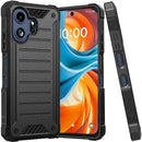 For TCL NXTPAPER 70 Pro Premium Tough Lined Design Hybrid Case Cover - Black