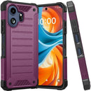 For TCL NXTPAPER 70 Pro Premium Tough Lined Design Hybrid Case Cover - Dark Purple