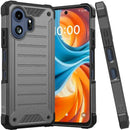 For TCL NXTPAPER 70 Pro Premium Tough Lined Design Hybrid Case Cover - Charcoal Grey