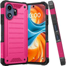 For TCL NXTPAPER 70 Pro Premium Tough Lined Design Hybrid Case Cover - Hot Pink