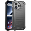 For Cricket Icon PLUS (Plus Version Only) Premium Tough Lined Design Hybrid Case Cover - Charcoal Grey