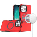 iPhone 16 Pro Max 6.9 inch Grip [Magneti Circle] Metal Shockproof Hybrid - Red