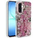 For Samsung A17 5G Muti-Color Floral Bling Stones Ornaments Case - Pink