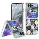 Motorola Razr 2024 Spectacular Full Bling Stones Glitter HQ Hybrid Floral Series - Black