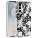 Samsung s26 Spectacular Full Bling Stones Glitter HQ Hybrid Floral Series - Black