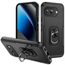 For Google Pixel 10a Tough Hybrid With Ring Stand Case - Black