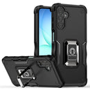 For Samsung A17 5G OPTIMUM Magnetic Ring Stand Hybrid Case Cover - Black