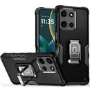 For Moto G Stylus 5G 2026/2025 OPTIMUM Magnetic Ring Stand Hybrid Case Cover - Black