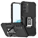 Samsung Galaxy S22 Ultra OPTIMUM Magnetic Ring Stand Hybrid Case Cover - Black