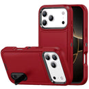 iPhone 17 Pro Max PEAK 3in1 Toughest Hybrid with Stand Cover Case - Black/Red