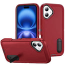 iPhone 17 PEAK 3in1 Toughest Hybrid with Stand Cover Case - Black/Red