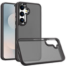 Samsung s26 Polished Oil Thick Acrylic Metal Button Hybrid Case Cover - Black