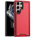 Samsung Galaxy S22 Ultra Rank Tough Strong Modern Fused Hybrid Case Cover - Red