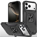 iPhone 17 Pro Max Robust Magnetic Kickstand Hybrid Case Cover - Black