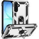 For Samsung A17 5G Ring Magnetic Kickstand Hybrid Case Cover - Silver