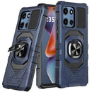 For Moto G 5G 2025/2026 - G Play 2026 - Robotic Hybrid with Magnetic Ring Stand Case Cover - Dark Blue