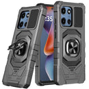 For Moto G 5G 2025/2026 - G Play 2026 - Robotic Hybrid with Magnetic Ring Stand Case Cover - Grey