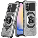 Samsung A25 5G Robotic Hybrid with Magnetic Ring Stand Case Cover - Silver