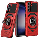 Samsung s23 FE 5G Robotic Hybrid with Magnetic Ring Stand Case Cover - Red
