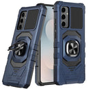 Samsung s26 Plus Robotic Hybrid with Magnetic Ring Stand Case Cover - Dark Blue