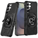 For Samsung s26 Ultra Robotic Hybrid with Magnetic Ring Stand Case Cover - Black