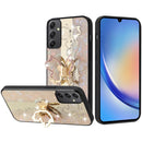 Samsung A15 5G SPLENDID Diamond Glitter Ornaments Engraving Case Cover - Enchanted Butterfly Gold