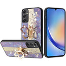 Samsung A15 5G SPLENDID Diamond Glitter Ornaments Engraving Case Cover - Enchanted Butterfly Purple