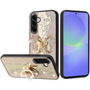 For Samsung Galaxy A37 SPLENDID Diamond Glitter Ornaments Engraving Case Cover - Enchanted Butterfly Gold