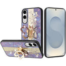 Samsung Galaxy s25 Edge SPLENDID Diamond Glitter Ornaments Engraving Case Cover - Enchanted Butterfly Purple