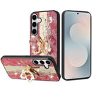 Samsung s26 Plus SPLENDID Diamond Glitter Ornaments Engraving Case Cover - Enchanted Butterfly Red