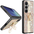 For Samsung Z Fold 8 Ultra SPLENDID Diamond Glitter Ornaments Engraving Case Cover - Enchanted Butterfly Gold