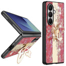 For Samsung Z Fold 8 Ultra SPLENDID Diamond Glitter Ornaments Engraving Case Cover - Enchanted Butterfly Red