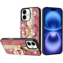 iPhone 17 SPLENDID Diamond Glitter Ornaments Engraving Case Cover - Enchanted Butterfly Red