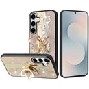 Samsung s26 SPLENDID Diamond Glitter Ornaments Engraving Case Cover - Enchanted Butterfly Gold