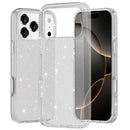 For iPhone 17 Pro Max Glitter Ultra Thick 3mm Transparent Hybrid Case Cover - Clear