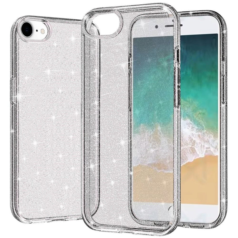 iPhone 16e Glitter Ultra Thick 3mm Transparent Hybrid - Smoke