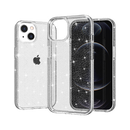 For Apple iPhone 14 PRO MAX 6.7" Glitter Ultra Thick 3mm Transparent Hybrid Case Cover - Clear