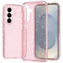 Samsung s26 Glitter Ultra Thick 3mm Transparent Hybrid Case Cover - Pink