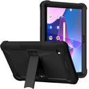 TCL Tab 8 LE Tough Tablet Strong Kickstand Hybrid Case Cover - Black