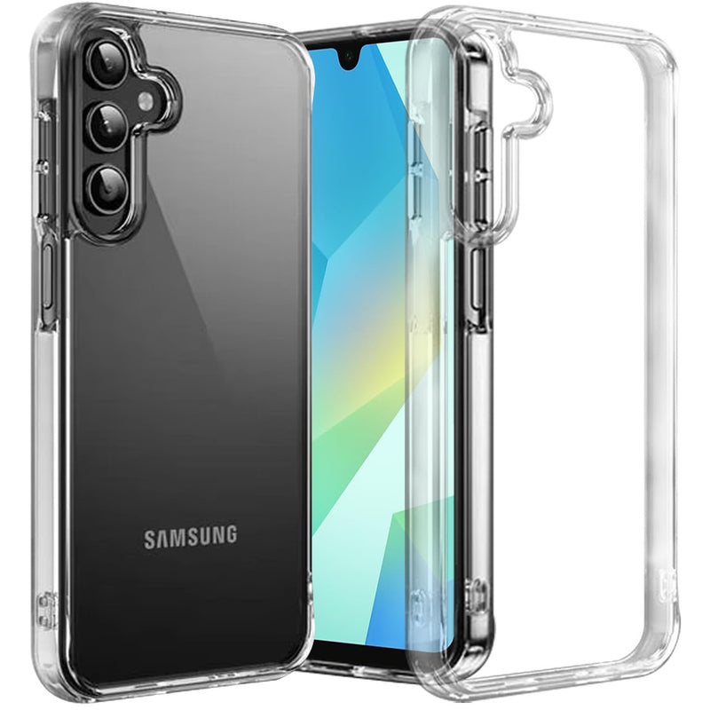 Samsung A16 5G PURE CRYSTAL Transparent Thick 2.0mm ShockProof Chromed Buttons Case Cover - Clear