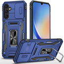 Samsung A15 5G Utter Tough Metal Ring Movable Camera Window Hybrid Case Cover - Navy blue