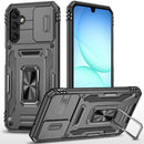For Samsung A17 5G Utter Tough Metal Ring Movable Camera Window Hybrid Case Cover - Gray