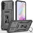 Samsung Galaxy A36 Utter Tough Metal Ring Movable Camera Window Hybrid Case Cover - Gray