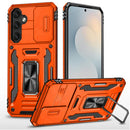 Samsung s26 Utter Tough Metal Ring Movable Camera Window Hybrid Case Cover - Cosmic Orange