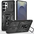 Samsung s26 Ultra Utter Tough Metal Ring Movable Camera Window Hybrid Case Cover - Black