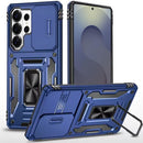 Samsung s26 Ultra Utter Tough Metal Ring Movable Camera Window Hybrid Case Cover - Navy blue