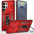 Samsung s26 Ultra Utter Tough Metal Ring Movable Camera Window Hybrid Case Cover - Red