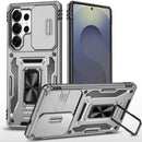 Samsung s26 Ultra Utter Tough Metal Ring Movable Camera Window Hybrid Case Cover - Silver