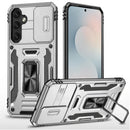 Samsung s26 Utter Tough Metal Ring Movable Camera Window Hybrid Case Cover - Silver